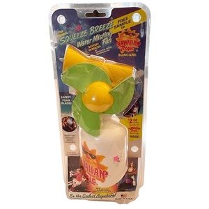 Hawaiian Tropic Vintage Squeeze Breeze Battery Handheld Water Misting Fan USA